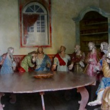 The Last Supper in a chapel below Basilica do Bom Jesus de Matosinhos, also designed by Aleijadinho